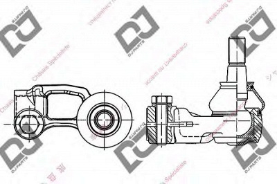 DJ PARTS de1095 -  Наконечник поперечной рулевой тяги